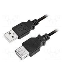 LOGILINK USB CABLE EXTENSION 3M CU001B BLACK