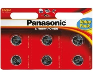 PANASONIC BATERIJE CR-2032EL/6BP LITHIUM COIN