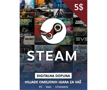 STEAM GIFT CARD 5$ - GLOBAL