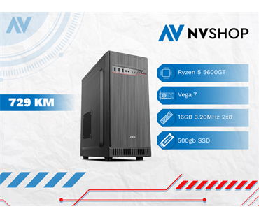 DESKTOP PC RYZEN 5 5600GT/A520/16GB/500SSD/500W/M325