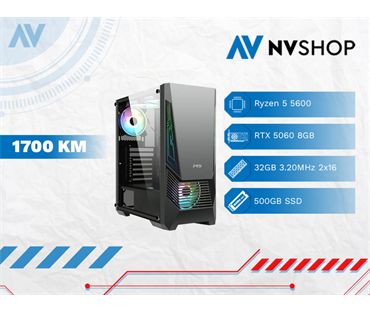 GAMING PC RYZEN 5 5600/A520/32GB/500GBSSD/RTX 5060/720W/V305