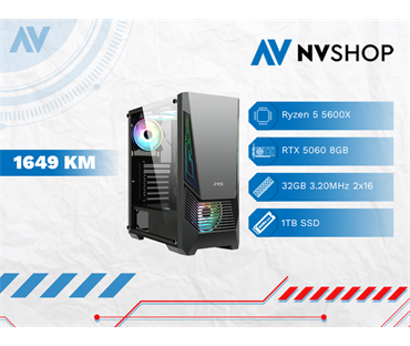 GAMING PC RYZEN 5 5600X/B550/32GB/1TBSSD/RTX 5060/720W/V305