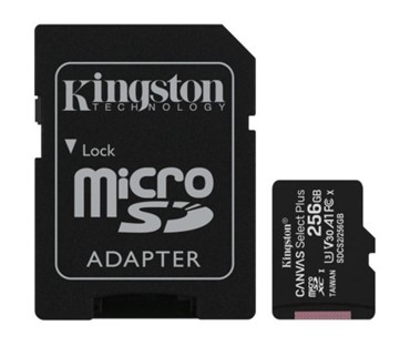 KINGSTON 256GB MICROSDXC CANVAS SELECT PLUS 100R A1