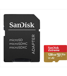 MEM SD MICRO 128GB SANDISK EXTREME A1 V30 U3 + A