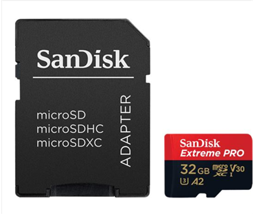MEM SD MICRO 32GB SANDISK EXTREME PRO A1, V30,U3+A