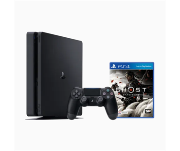 PLAYSTATION 4 500GB F CHASSIS BLACK + GHOST OF TSUSHIMA SE PS4