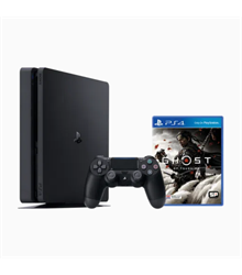PLAYSTATION 4 500GB F CHASSIS BLACK + GHOST OF TSUSHIMA SE PS4