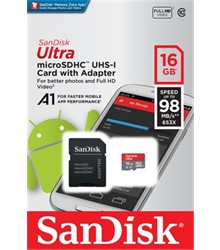 MICRO SDHC SANDISK UHS-I 16GB 98MB/S 653X